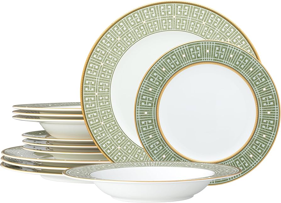 Amazon.com | Noritake Infinity Green Gold 12-Piece Dinnereware Set Amazon.com | Noritake Infinity Green Gold 12-Piece Dinnereware Set